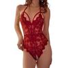 2023 Sexy Lace Hollow Out Bodysuit for Women - European & American Style, Open Crotch Design