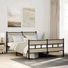VidaXL Metal Bed Frames Without Mattress Sonoma Oak 140x190 Cm 4017120