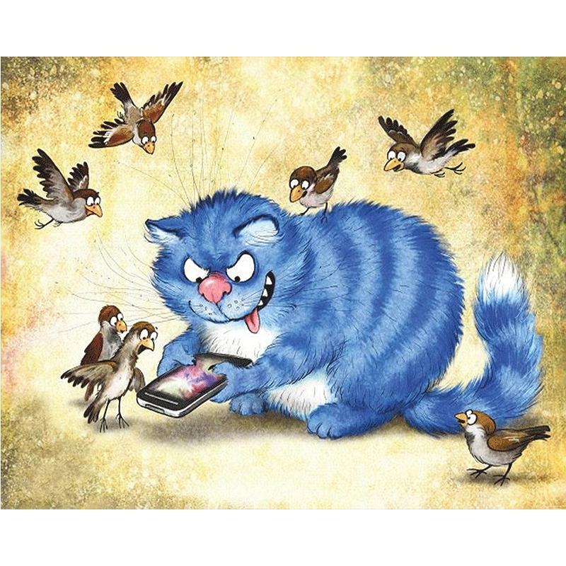 

5D DIY алмазная картина Котенок Квадратная/круглая Алмазная вышивка Подарок или украшениекровать