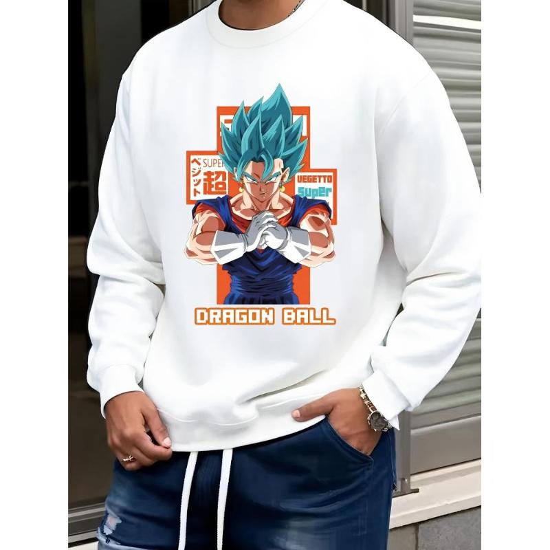 

Dragon Ball Crew Neck Sweatshirt, Windproof Thermal Cuffs, Cold Morning Commute Outfit XXL чорний