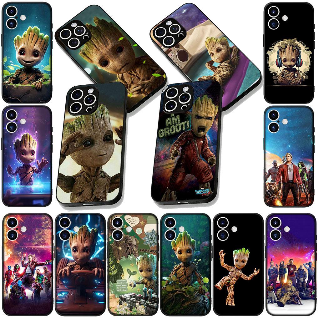 Galaksinin Koruyucuları Bebek Marvel Groot Samsung Galaxy S25 S24 S23 FE Plus Ultra S7 Kenar A16 A15 5G s25+ için Telefon Kılıfı