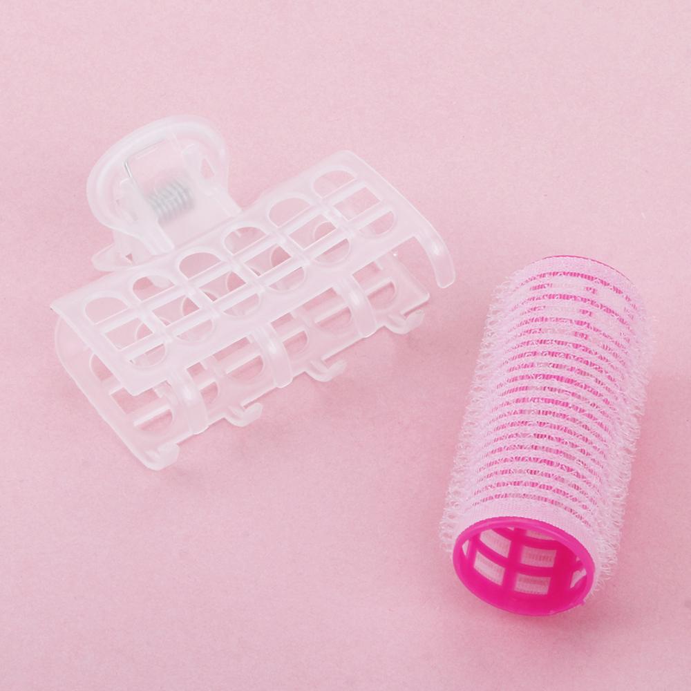 3Pcs/Bag Plastic Hair Rollers Bang Curlers Self-Adhesive Small Hair Curl Clips Beauty Women Rollers Hairdressing Styling Tools