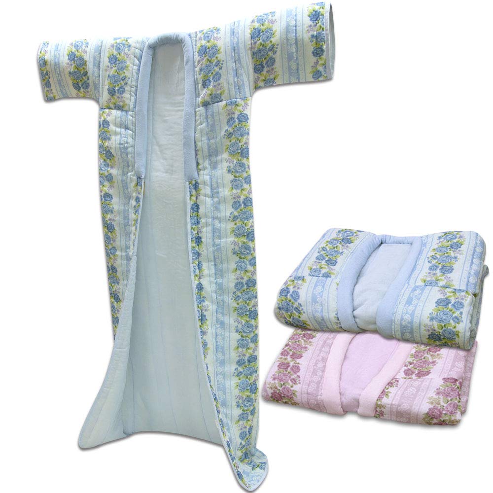 Direct from the manufacturer: Floral gauze kimono, 140 x 190 cm, blue