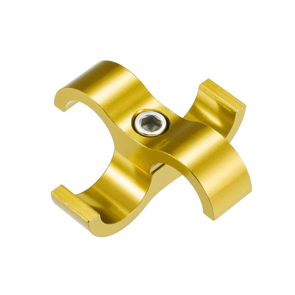 X AUTOHAUX 3 st Bil AN8 16 mm Slangseparator Klämma Slangklämma Bränsleledningskoppling Aluminiumlegering Fäste Guldton