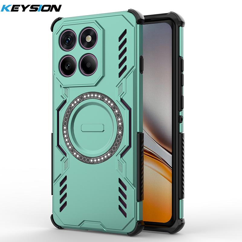 

KEYSION Порожнистий чохол для розсіювання тепла для Motorola Edge 60 Pro 5G Магнітне охолодження Ударостійкий чохол для телефону для Edge 60 S 60 Fusion for Edge 60 зелений