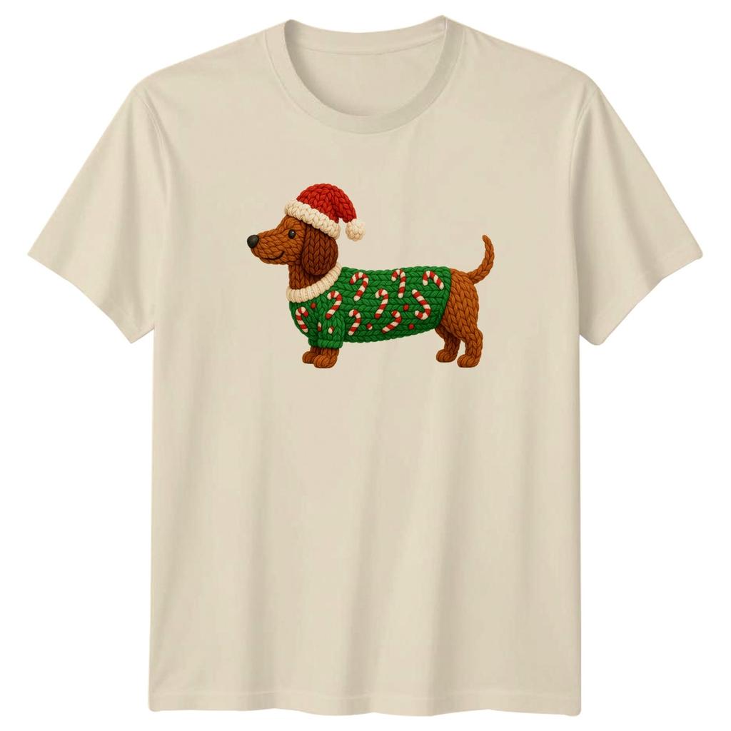 Dachshund Dog Christmas Holidays Unisexs TShirt Unisexs Tee Graphic Top