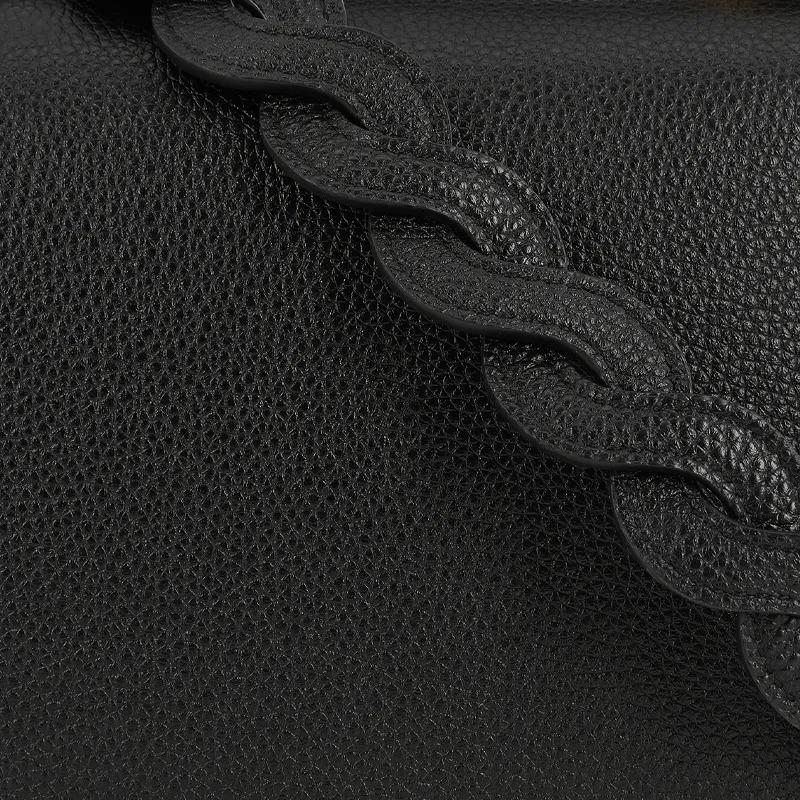 TORY BURCH Miller 22 Spring Summer Flip-Closure Calfskin Crossbody Shoulder Bag Small Women's Black