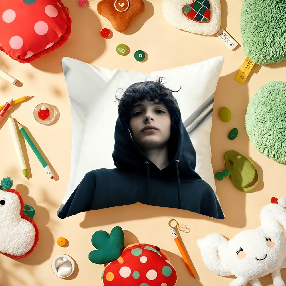 Actor F-Finn W-Wolfhard Cushion Cover Plush Fabric Soft Double-Sided Printed Sofa Warm Winter Home Gift Pillow Cover