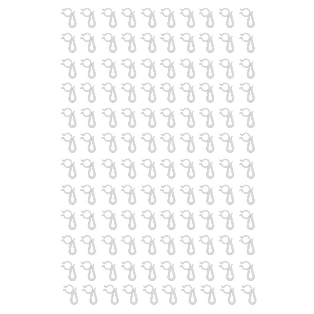 

120 Pcs Black/ White Christmas Light Clips Waterproof Reusable Roof Christmas Light Clips 2.3 x 1.6cm Plastic белый