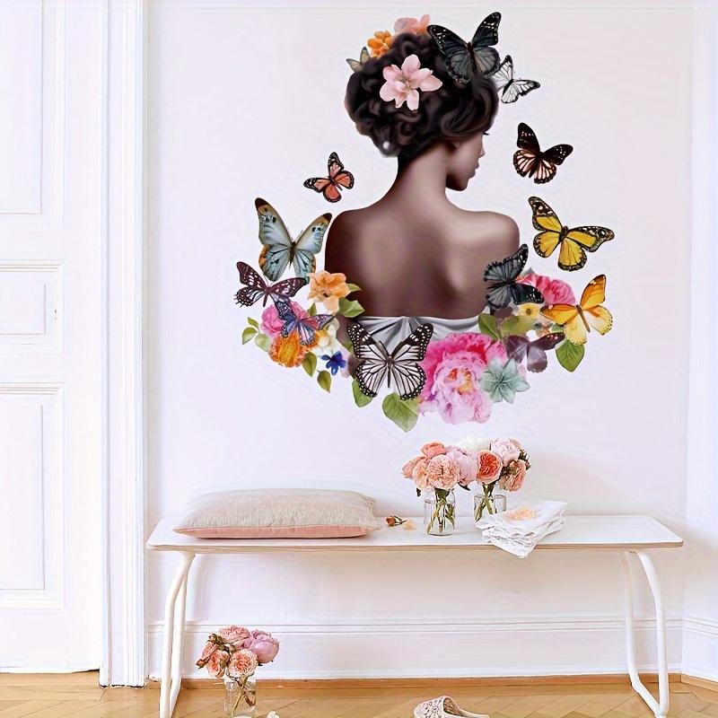 Sacinora Adesivi Murali Motivazionali Con Farfalla E Ragazza Nera – Citazioni Ispirazionali In Vinile Rimovibile, Decorazione Per Cameretta Bambini E Camera Da Letto, 85x56 Cm - 4