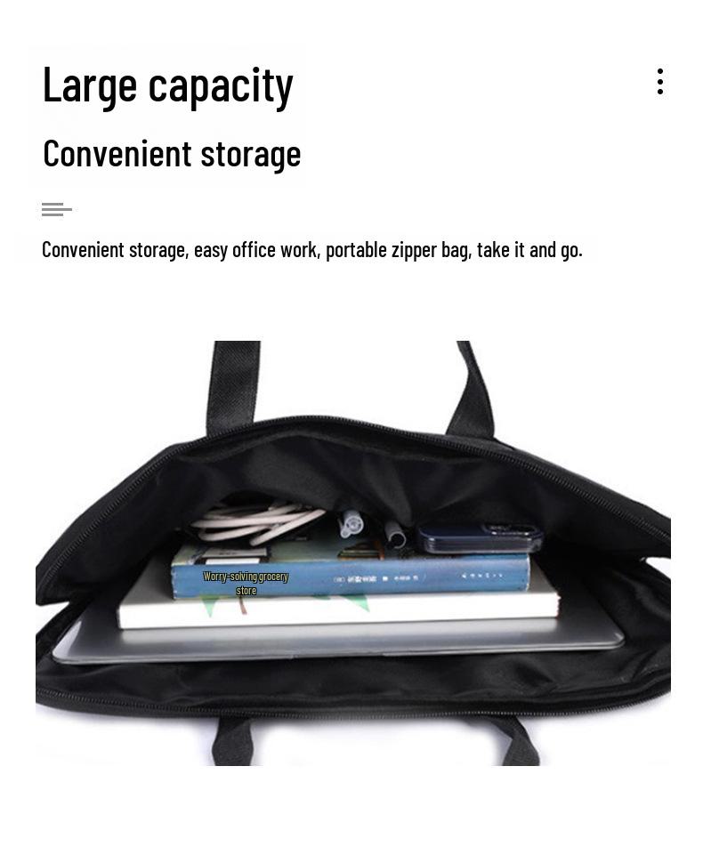 Portable Logo-Printed Briefcase for Conferences - Unisex Document Bag