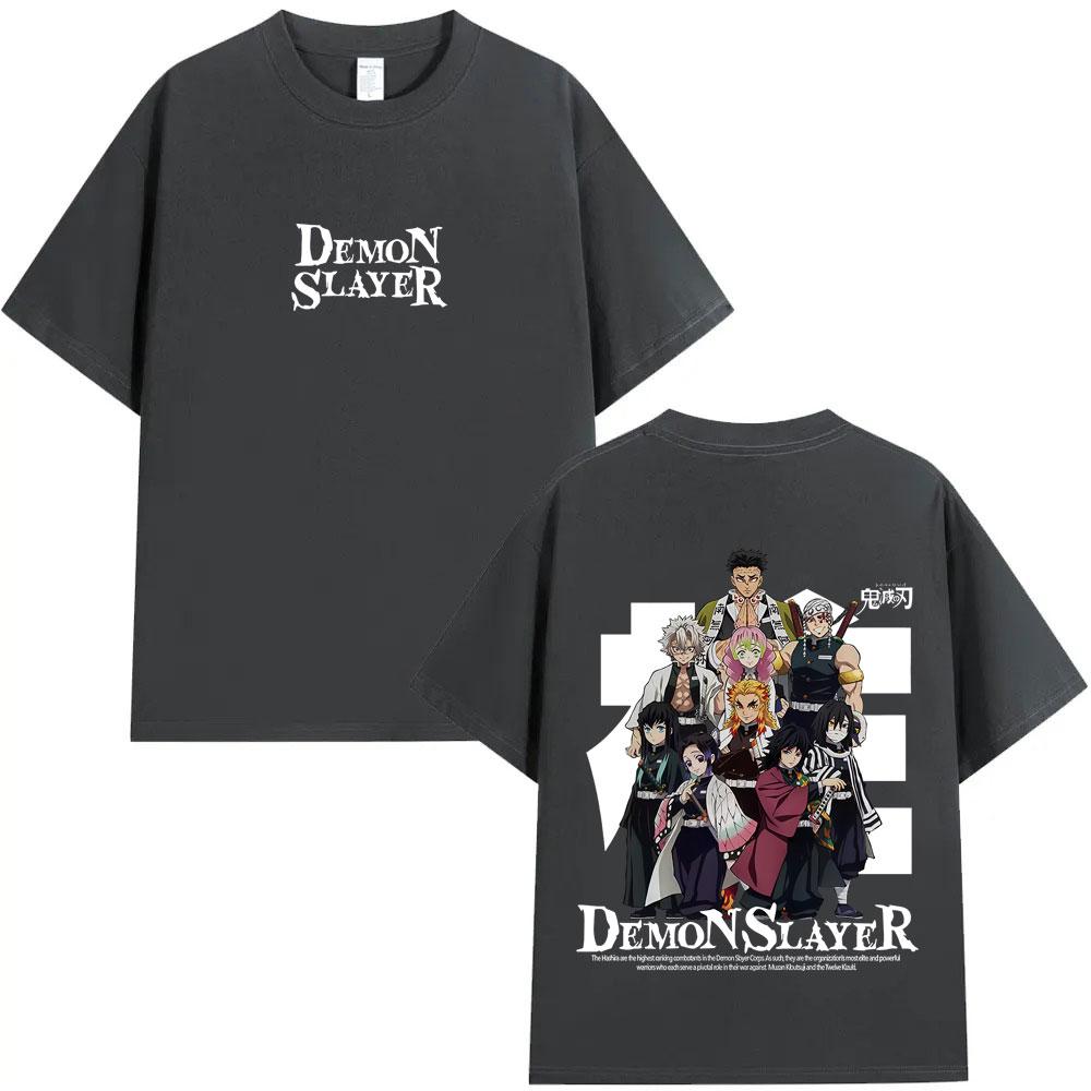 Anime Demon Slayer Hashira Members Graphic Tshirt Men Women Casual Oversized Tshirts Mens 100 Cotton Short Sleeve T Shirts