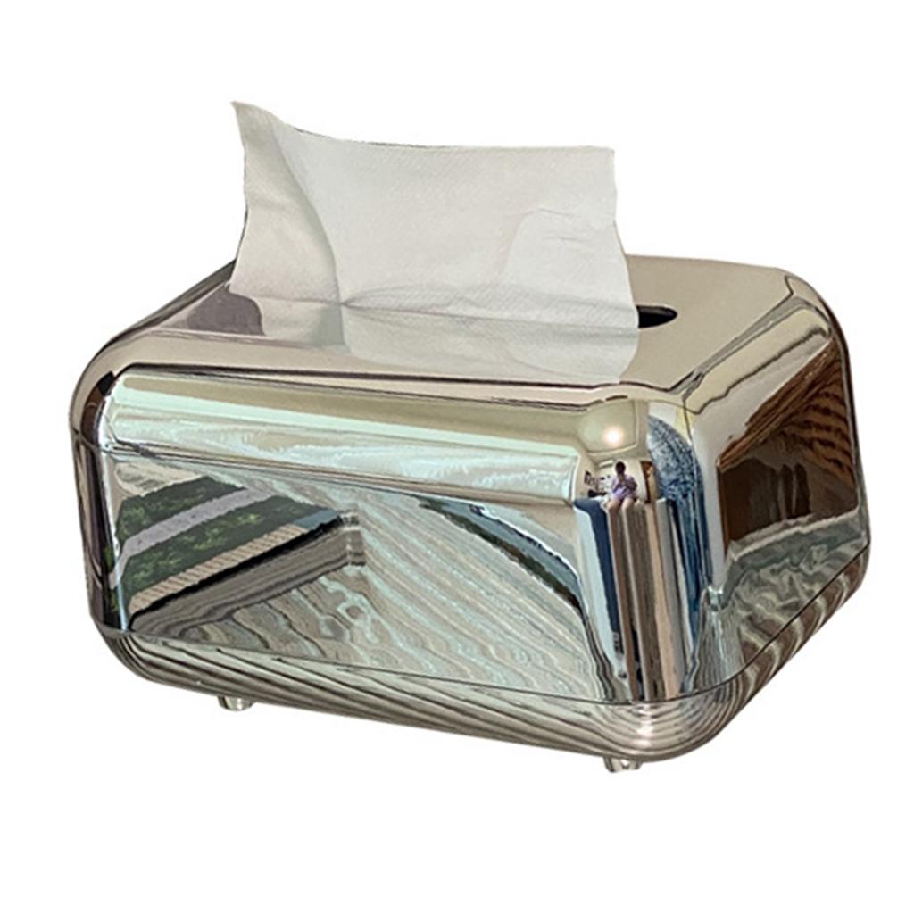 Tissue Box Cover Large Capacity Rectangle Vintage Tissue Box Holder Napkin Dispenser for Home
