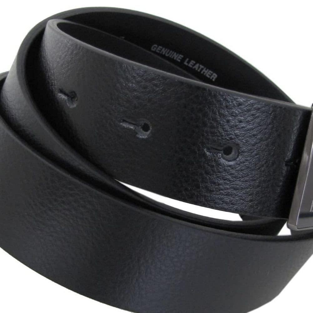 Emporio Armani Wide Stringer System Y4S427 YTU7J 84372 Men's 3.5cm Belt, Compatible, Black, [Used]