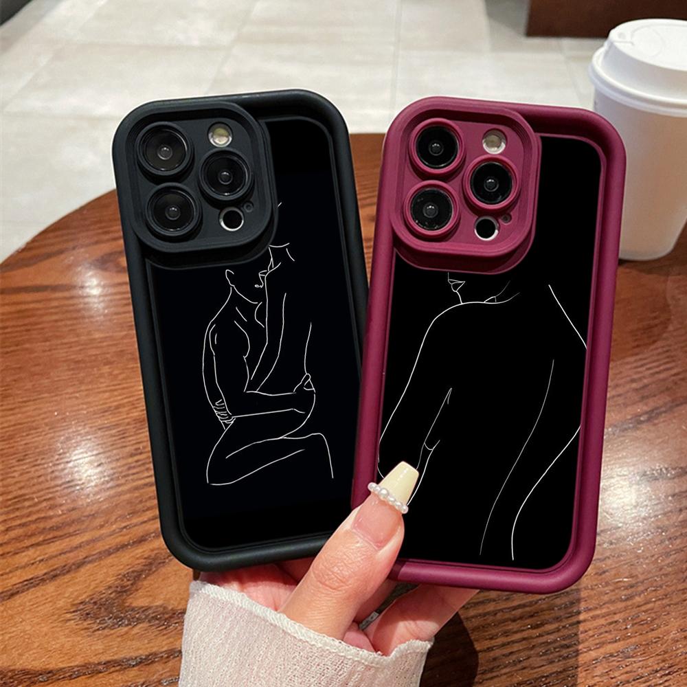 Ae79 Femme Framed Black Art Protective Phone Cases for Xiaomi Poco X5 M6 Redmi Note 13 12 11 Pro 13C 12C A3 9 10 12S Angel Eyes TPU Back Cover