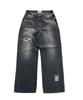 SK8ER ROCK Lost Archive Black Wide Jeans (Washed Black)