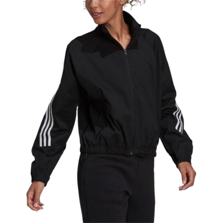 Adidas Jackets Women's Black Stand Collar Moderate Other GU9684
