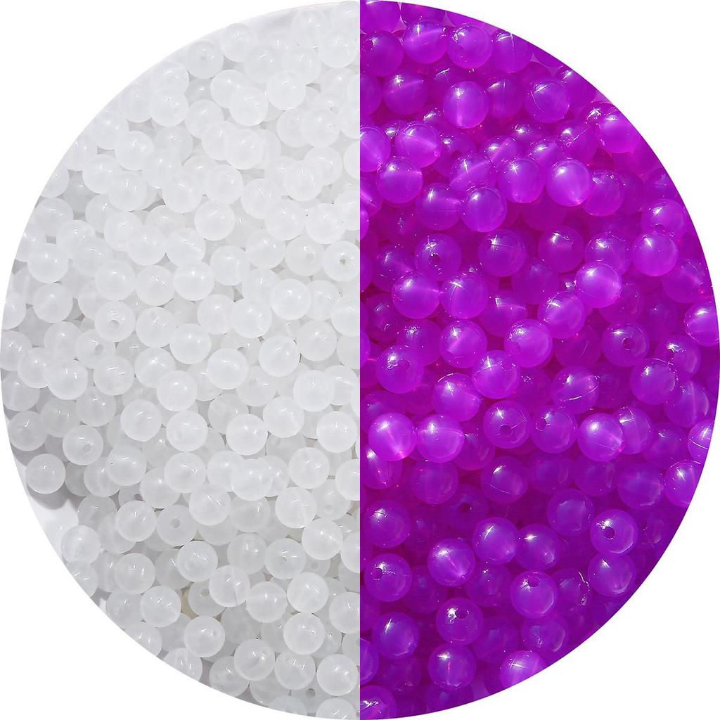 20g/bag 8mm Acrylic Beads Can Change Color Under UV Light DIY Bracelet Necklace Earrings Jewelry Accessories