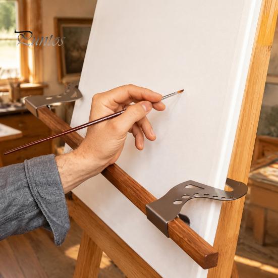 Ergonomic Wrist Support 2Pcs Artist Hand Bridge, Adjustable Easel Rest Bar, Artists Metal Stabilizer Tool for Painting Drawing Craft Projects