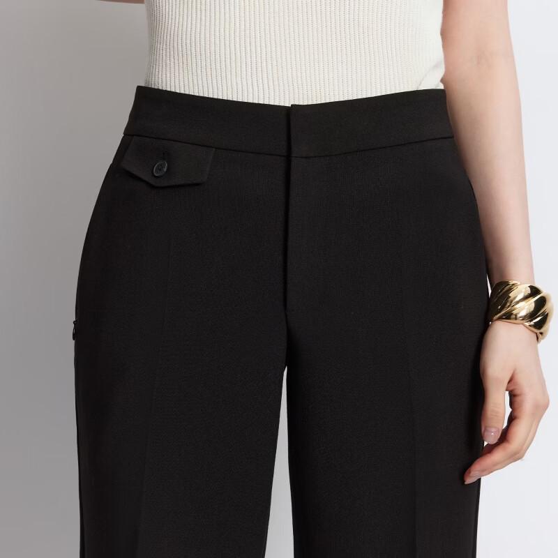 VEROMODA Women's Draped Micro-Flared Casual Trousers
