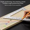 Stainless Steel Triangular Ruler Drawing Triangle Double Side Scale and 2mm Thickness for Woodworking Measuring