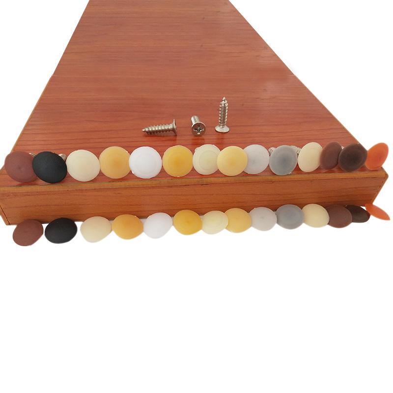 Decorative Plastic Screw Caps for Furniture and Wardrobes - Three-in-One Design