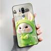 Case For LG G7 ThinQ Casing G710EM Cute Love Rabbit Funny Cartoon Ultra Slim TPU Black Silicone Soft Case LG G7 Plus Phone Cover
