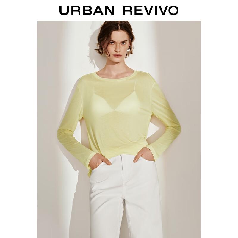 

UR 2025 Women s Casual Hollow Out Slit Long Sleeve T-Shirt L