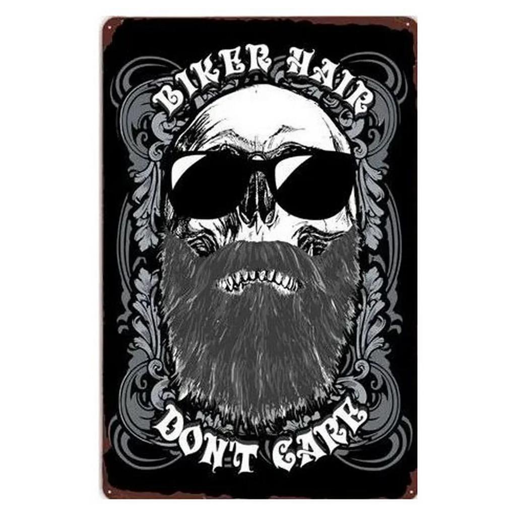 MotorcycleVintageCo Pinup Kovové cedule - Vintage umělecké plakáty - Železná malba Nástěnná dekorace - Pozvedne výzdobu v pánském doupěti a baru