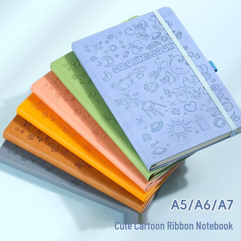 Wow Cute Cartoon Notebook: High-Value A5/A6 Graffiti Tie Diary