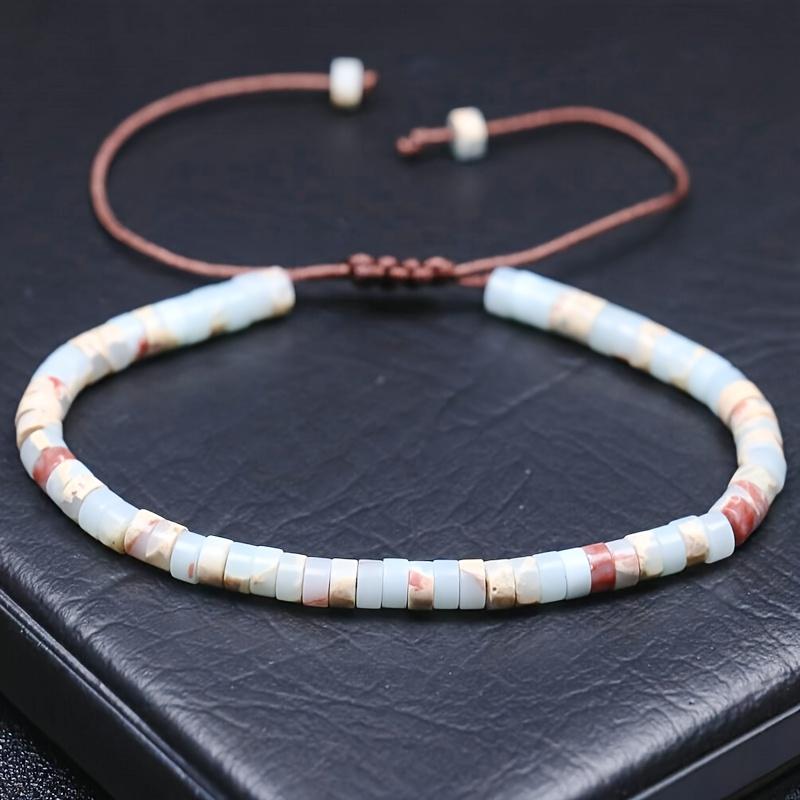 Small Bead Woven Bracelet, Casual Jewelry, Fashion Valentine's Day Gift, Adjustable Women's Bracelet