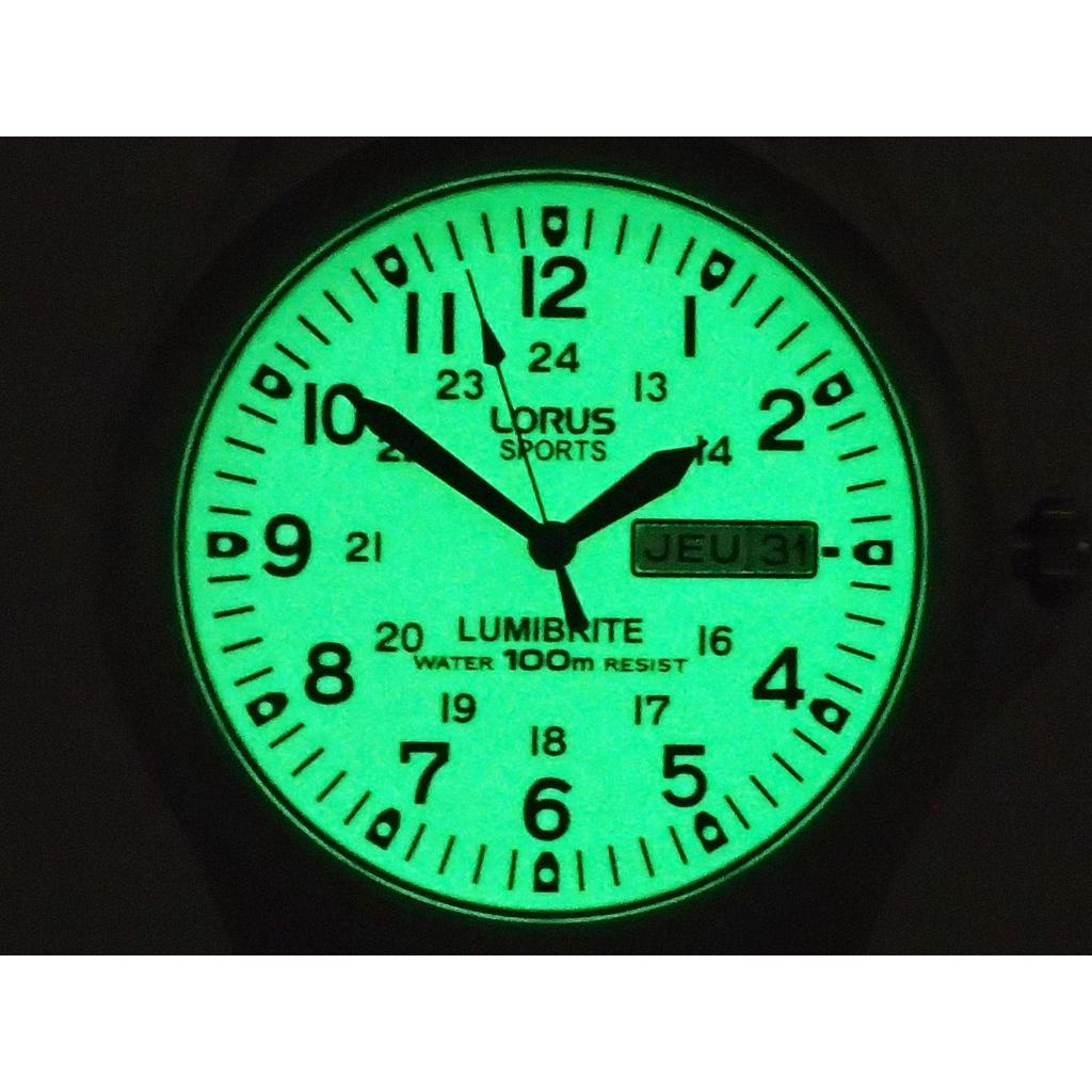Used SEIKO LORUS Quartz Lumibrite Dark Gray Military Watch Seiko LORUS Quartz Lumibrite Dark Gray Military Watch 100m Water Resistant Watch