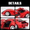 Ferrari 250 GTO 1962 Classic Supercar Simulation Diecast & Toy Vehicles Sounds & Light Pull Back Car 1:32 Alloy Model Birthday Gifts