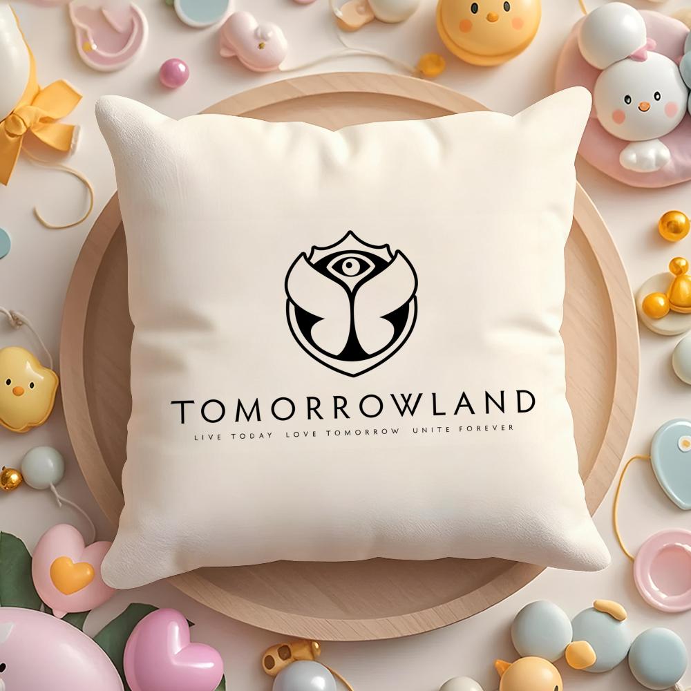 Cushion Cover Tomorrowland Music Festival Plush Fabric Soft Double-Sided Printed Sofa Warm Winter Home Gift Pillow Case