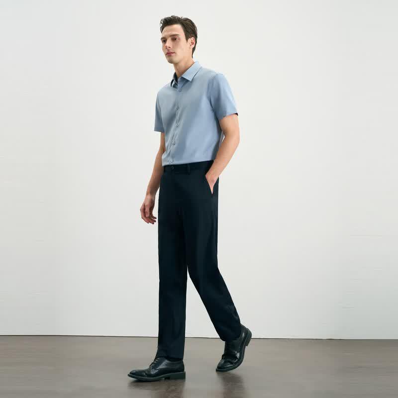EMZ Erdos Men's Summer Short-Sleeve Business Casual Shirt
