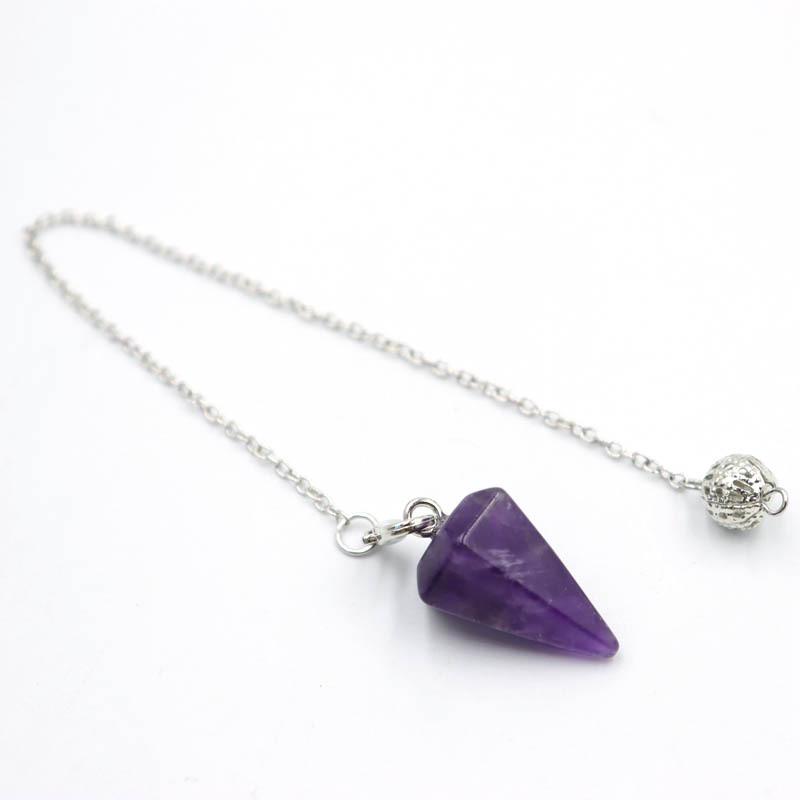 Natural Hexagonal Crystal Pyramid Pendant