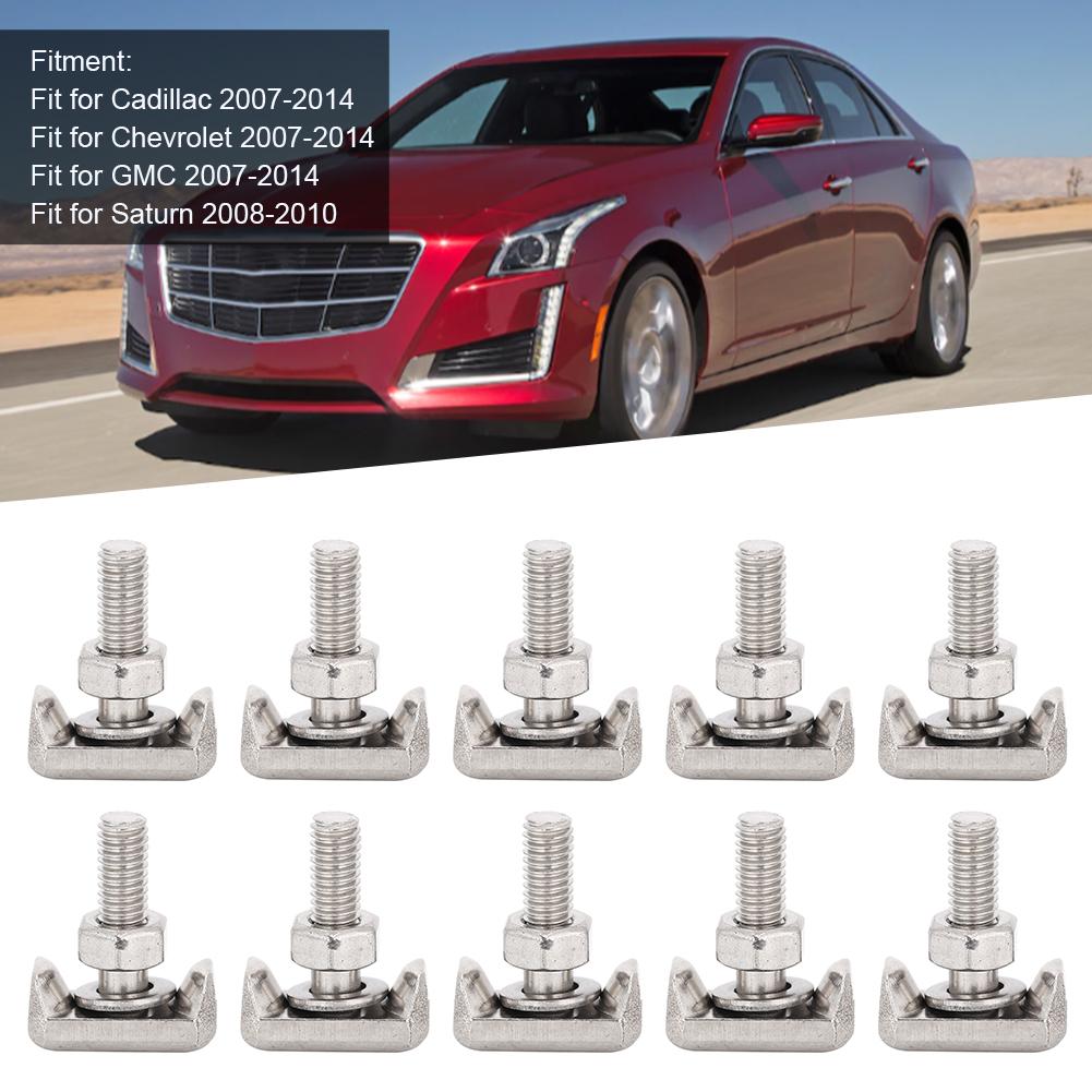10pcs Stainless Steel T Bolt Auto Battery Cable Terminal Connectors 19116852 Fits for Cadillac
