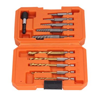 Schraubenextraktor-Set, 11-teiliges Set zum Entfernen von Schrauben, abgebrochenen Bolzen und beschädigten Schrauben.
