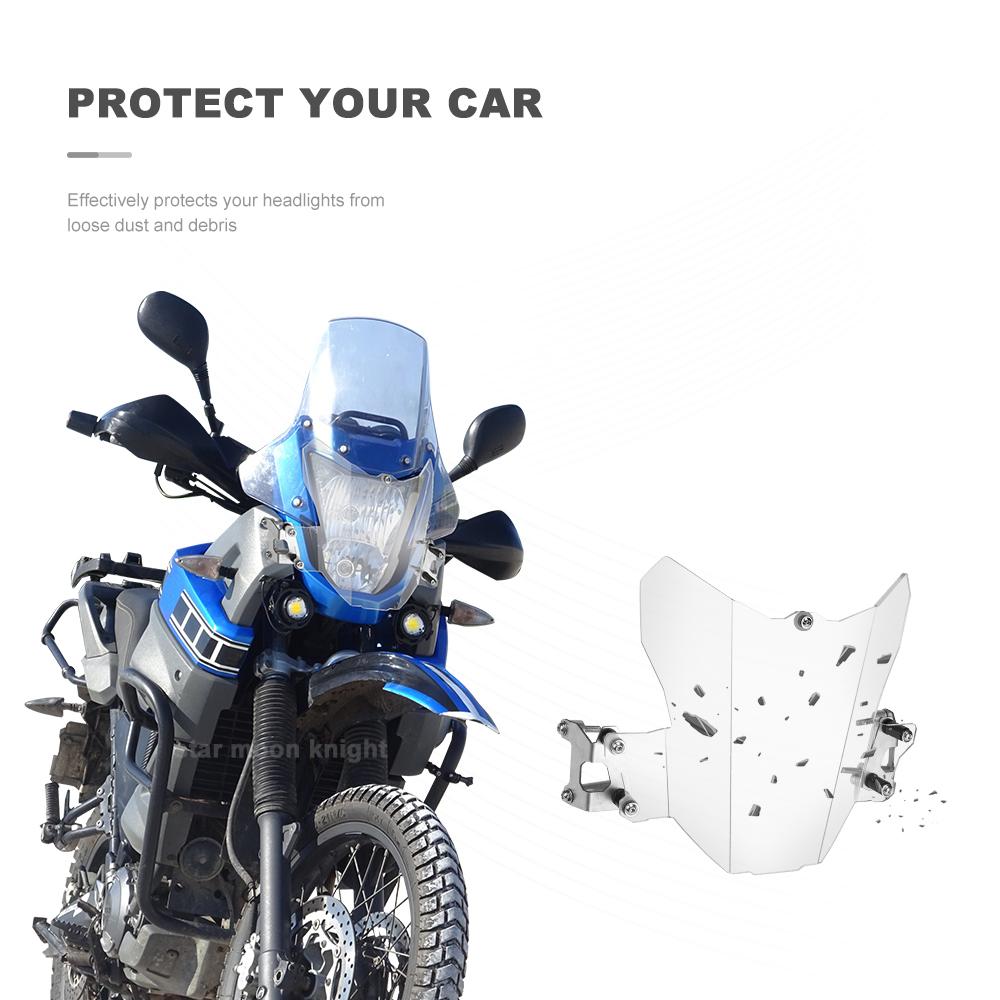 XT 660 Z Acrylic Headlight Guard For Yamaha XT660Z Tenere Accessories Headlight Protection Cover