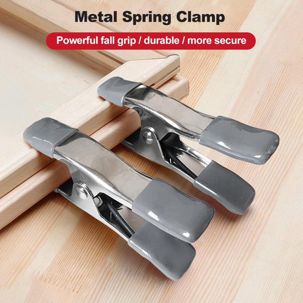 Robuster DIY-Arbeitsclip, groß, tragbar, Metallfederklemme für Zuhause, universell, 10,2 cm, extra stark, Camping, maximale Backenöffnung