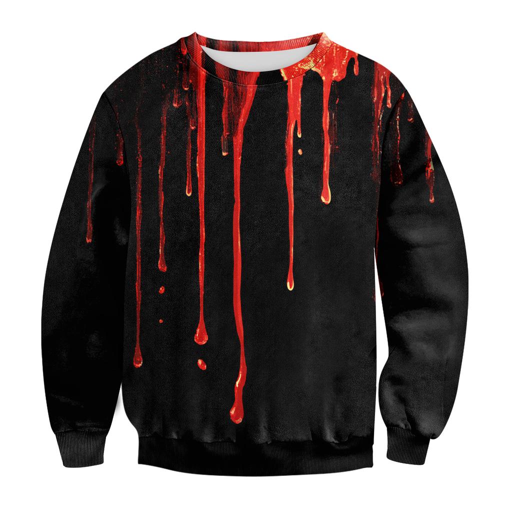 Men's Casual Fashion Printed Round Neck Pullover Sweatshirt