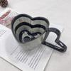 300ml 10oz Heart Shape Coffee Mug Creative Personality Unique Design Ceramic Cup with Heart Shape Handle Lovely Gift for Besties