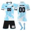 Personalisierte T-Shirts Set Herren Mädchen Mit Nummer Benutzerdefinierte Fußballtrikots Für Jungen Trainingsanzug
