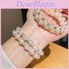 Pearl Beaded Double Layer Bracelet With Rhinestone Embellishments For Elegant Office Wear
