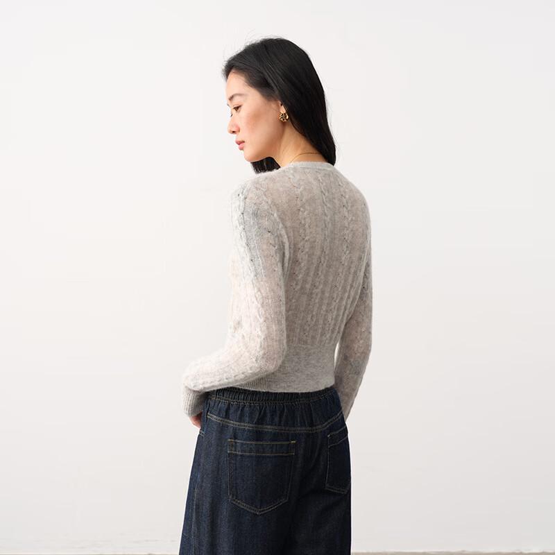 GREEN BELT Women's Slim Fit Alpaca Wool Blend Cardigan