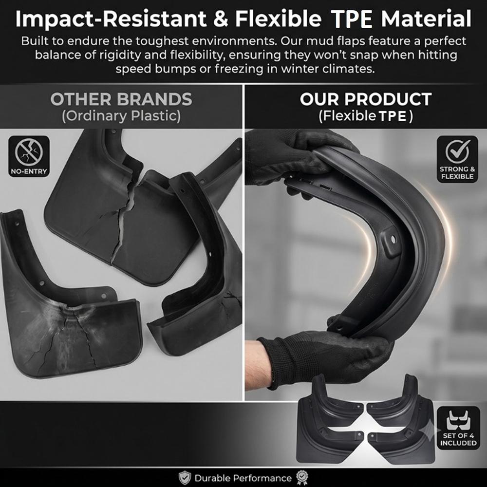 Wheel Fender Mudflaps For Tesla Model Y L YL 2026 LWB Long Wheelbase Exterior Upgrade Protective Splash Guards Set 4PCS