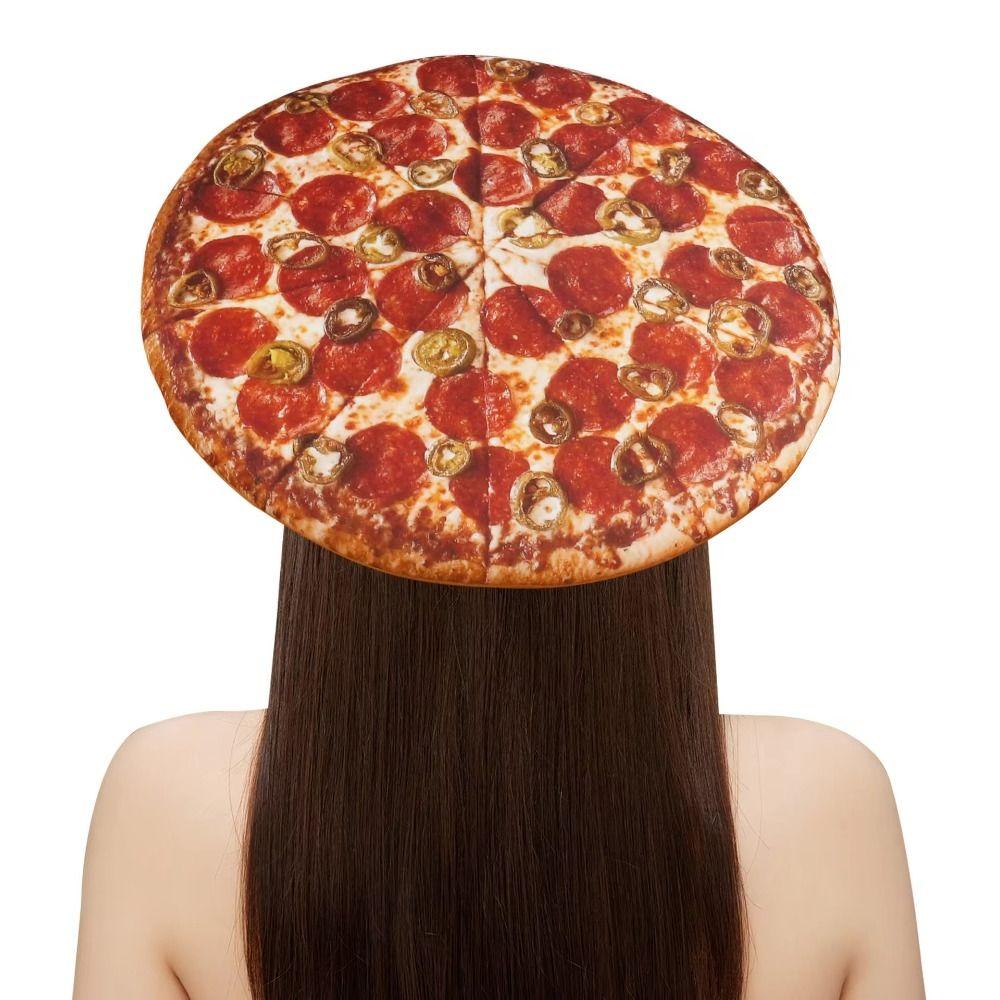 Food Shape Halloween Cap Fun Cosplay Costume 2024 Pizza Hat  Halloween