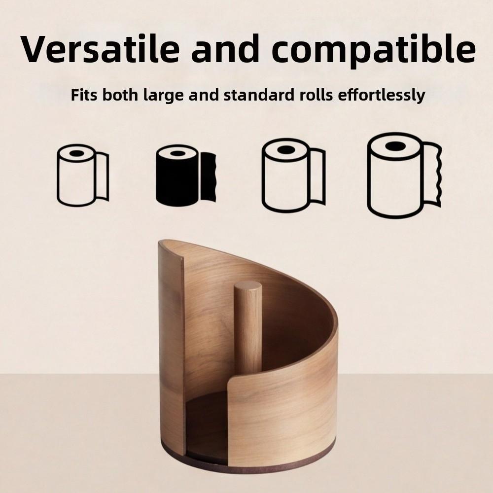 Large Capacity Tissue Storage Box Natural Wood Retro Napkin Holder Paper Roll Rack  Dining Room