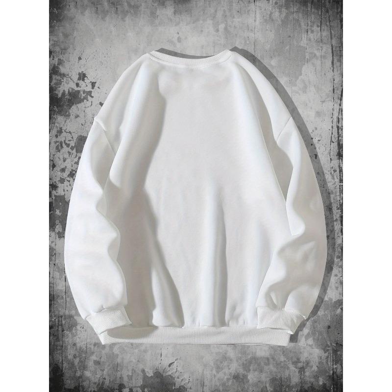 Y2K Graffiti Five-Pointed Star Print Autumn/Winter Men's Casual Sweatshirt