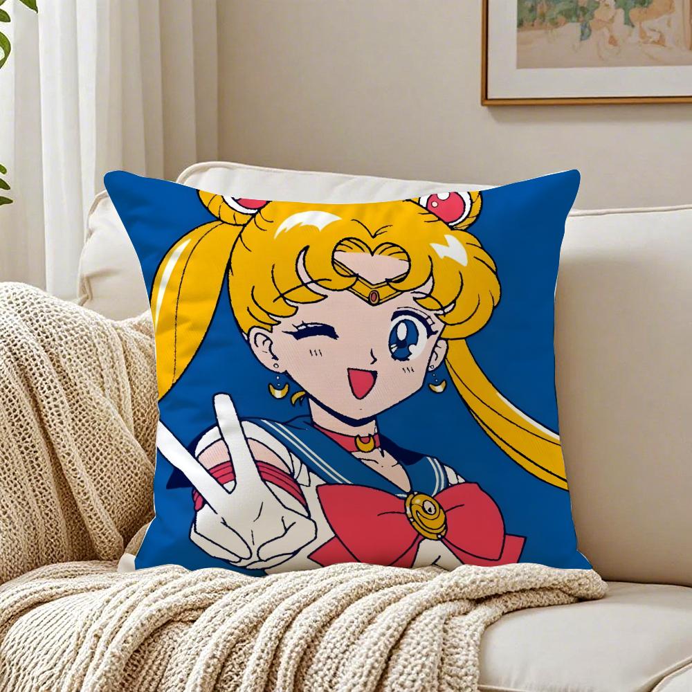 anime magical SSailor MMoon Cushion Cover Pillowcase Antidustmite living Room Sofa Decor Cushion Room